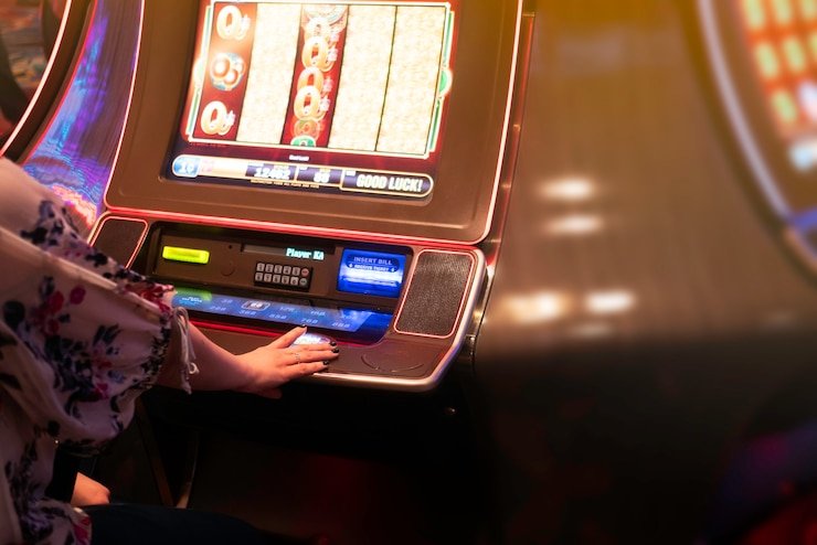 Antarmuka permainan Mega Sevens menampilkan tombol putar, pengatur taruhan, dan tampilan saldo akun gacor slot
